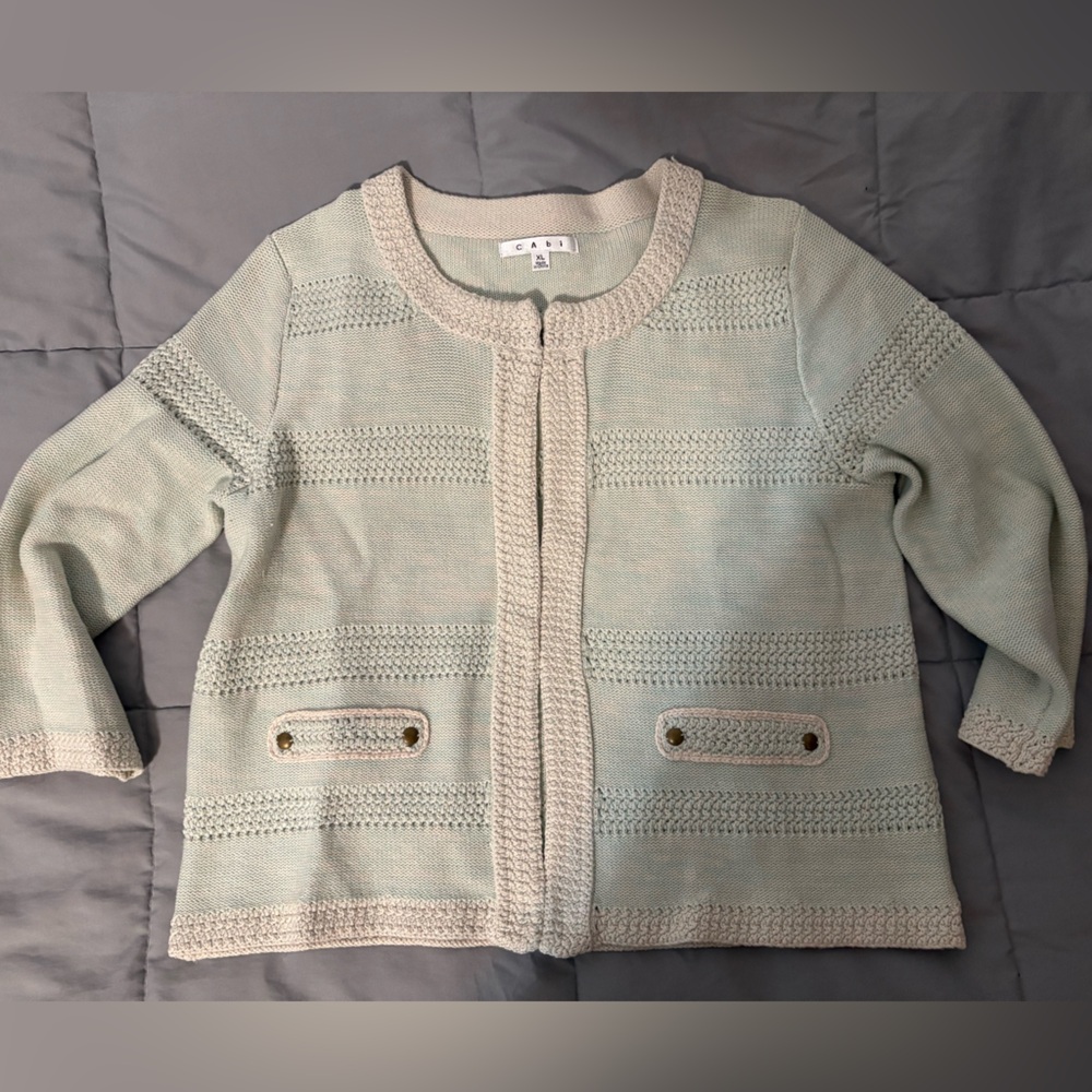 Mint Green Knit Cardigan